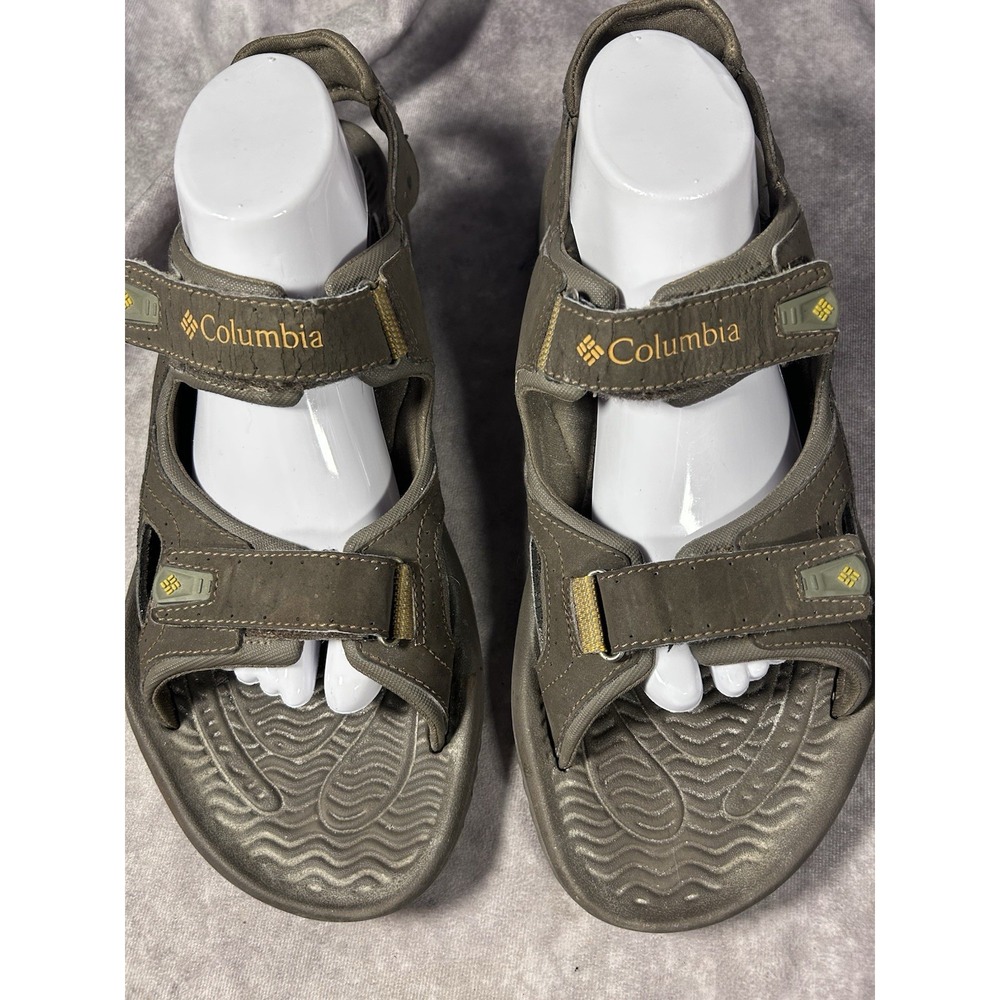 Columbia Sport Hiking Sandals Gray Adjustable Hook Loop Men's Size 12